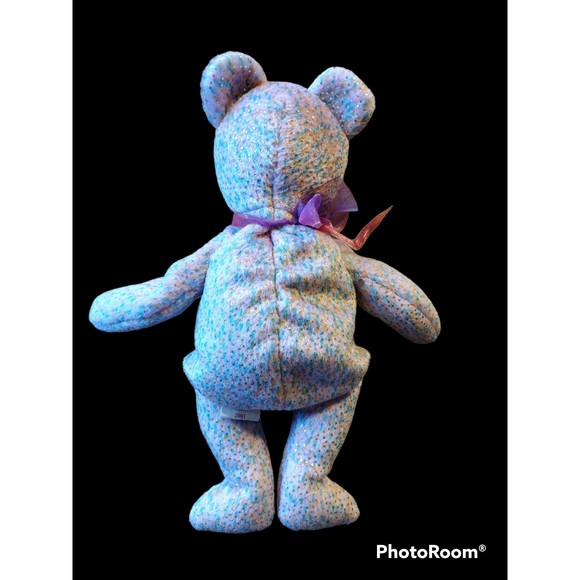 2001 Signature Bear, TY Beanie Baby, Colorful, 9 Inches - Picture 6 of 10